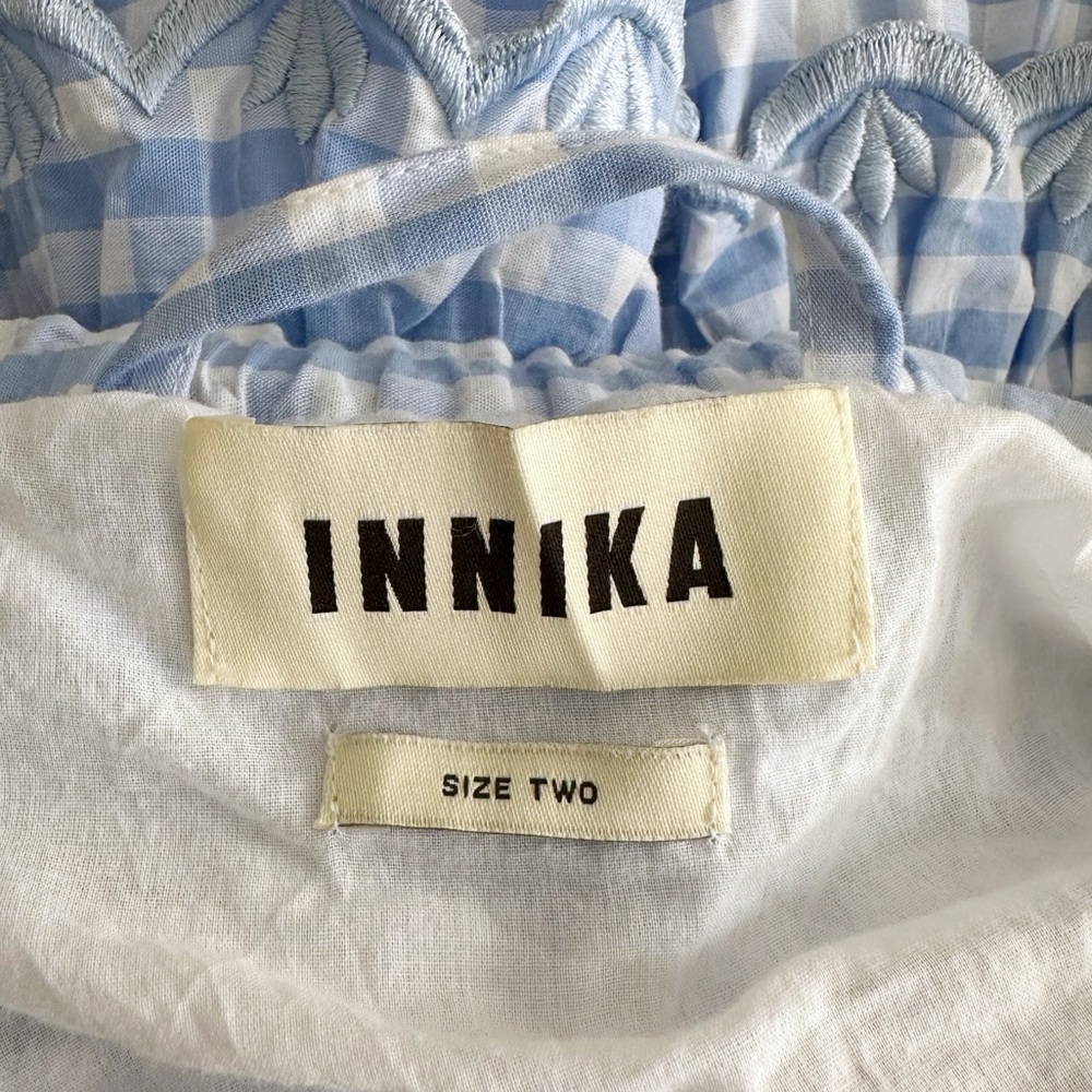 Innika Choo Dress Blue Gingham Dress - Picture 5 of 9